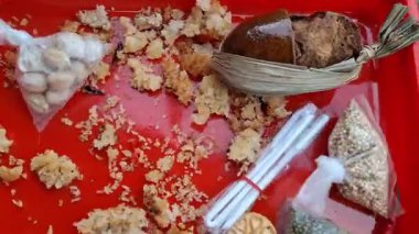 Lezzetli Asya yemeklerinin yakın görüntüsü