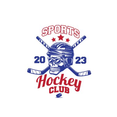 logo hokeyi spor vektör illüstrasyonu