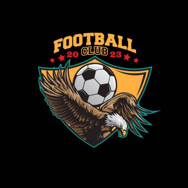 tasarım logosu kartal futbol vektör çizimi