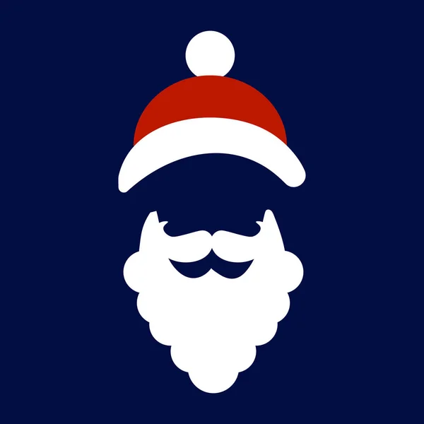 Silueta de moda de Santa Claus estilo hipster, ilustración vectorial EPS — Archivo Imágenes Vectoriales