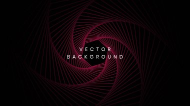 Burgonya spiral çizgileri olan dinamik soyut arkaplan veya simetrik çizgili karanlık bir zemin üzerinde dönen kestane rengi geometrik tünel efekti