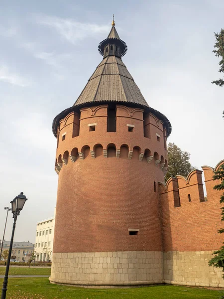 Башня Кремля Туле Древнее Оборонительное Сооружение — стоковое фото