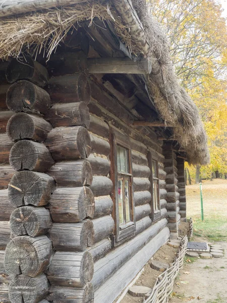Seitenansicht Eines Alten Hauses Aus Holz Historische Gebäude — Stockfoto