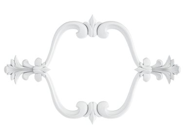 Beyaz beyaz bir arka plan üzerinde süs. İzole. 3D çizim