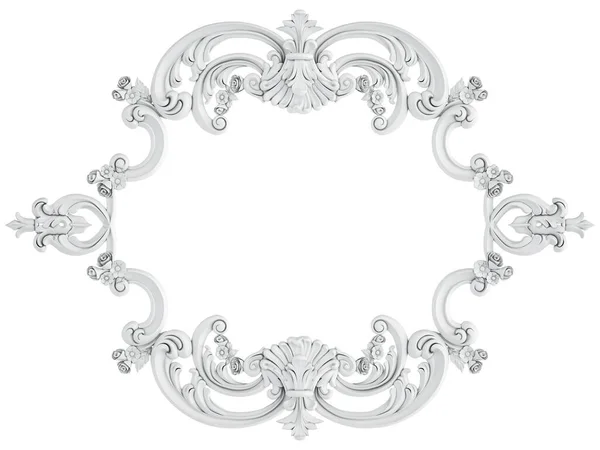 Ornamento Branco Fundo Branco Isolado Ilustração — Fotografia de Stock