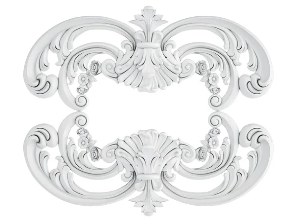 Ornamento Bianco Sfondo Bianco Isolato Illustrazione — Foto Stock