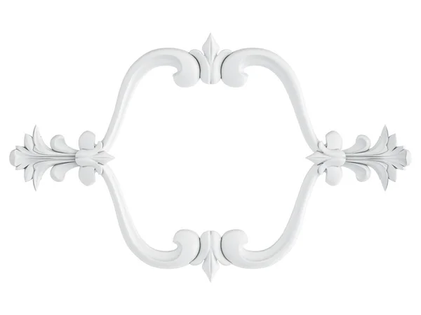 Ornamento Branco Fundo Branco Isolado Ilustração — Fotografia de Stock