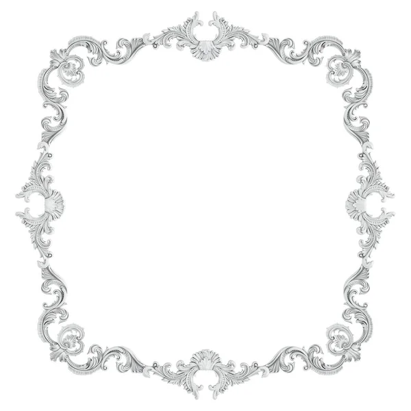 White Ornament White Background Isolated Illustration Stock Picture