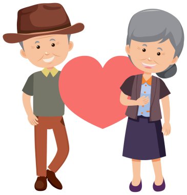 Yaşlı insan çizgi film karakteri çizimi