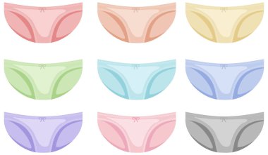 İzole edilmiş sevimli kadın iç çamaşırı çizimi