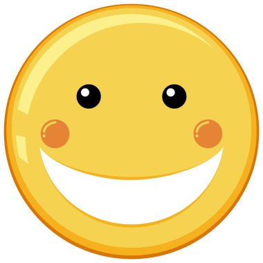 Mutlu daire sarı duygu çizimi