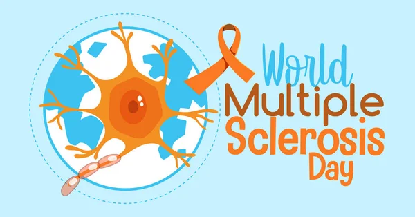 Giornata Mondiale Della Sclerosi Multipla Logo Striscione Illustrazione — Vettoriale Stock