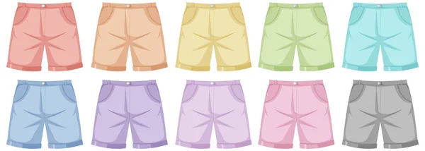 Set Von Männlichen Hosen Illustration — Stockvektor