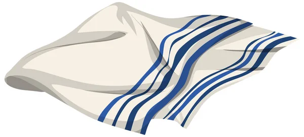 Geïsoleerde Opengevouwen Handdoek Witte Achtergrond Illustratie — Stockvector
