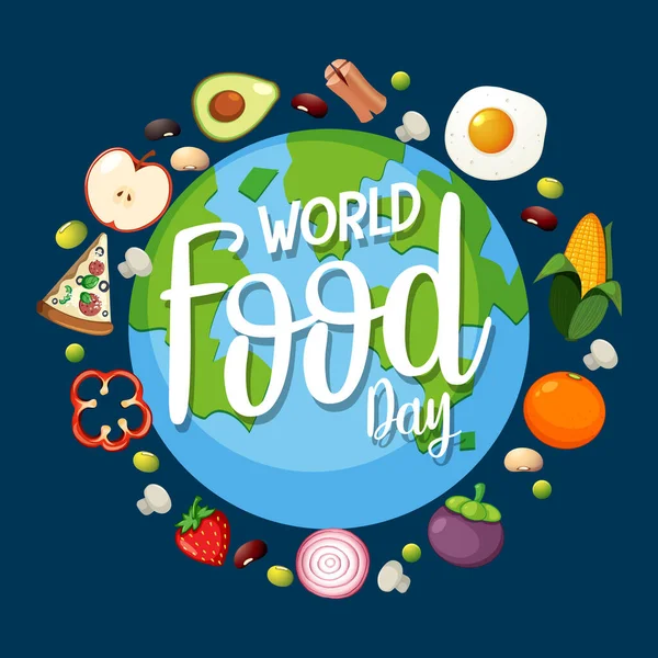 Всесвітній День Продовольства Банер Ілюстрація — стоковий вектор