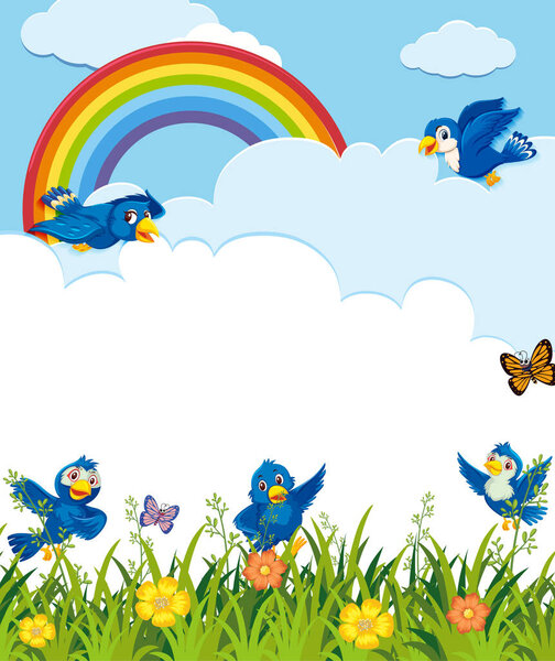 Иллюстрация шаблонов птиц в природе