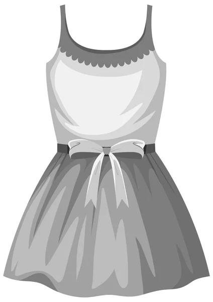 Lindo Vestido Femenino Sobre Fondo Blanco Ilustración — Vector de stock