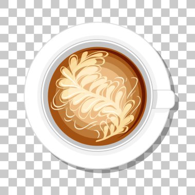 Şeffaf arkaplan resimlerinde izole edilmiş bir fincan kahve.