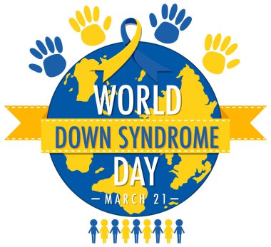 Dünya Down Sendromu 21 Mart 'ta, sarı-mavi küre işaretli.
