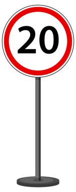 Beyaz arkaplan resimlerinde kırmızı trafik işareti