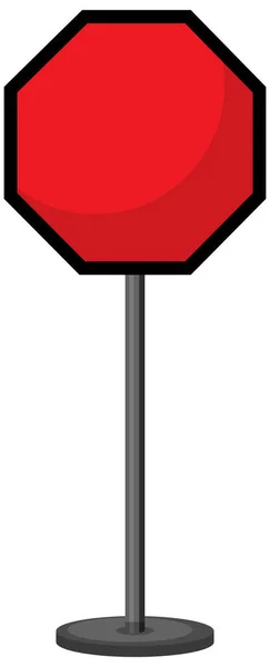 Rood Verkeersbord Witte Achtergrond Illustratie — Stockvector