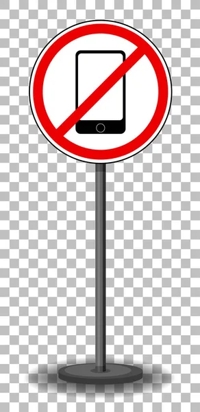 Phone Sign Stand Isolated Transparent Background Illustration — Stock Vector