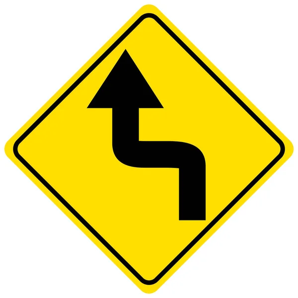 Links Rückwärts Voraus Gelbes Schild Auf Weißem Hintergrund Illustration — Stockvektor