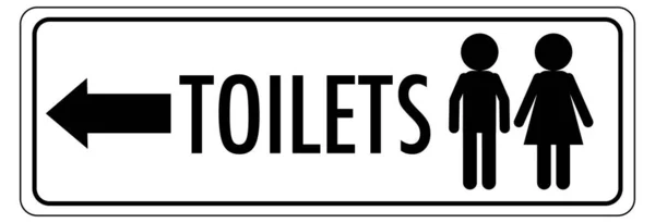 Water Closet Sign Isolated White Background Illustration — Stock Vector