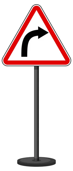 Red Traffic Sign White Background Illustration — Stock Vector
