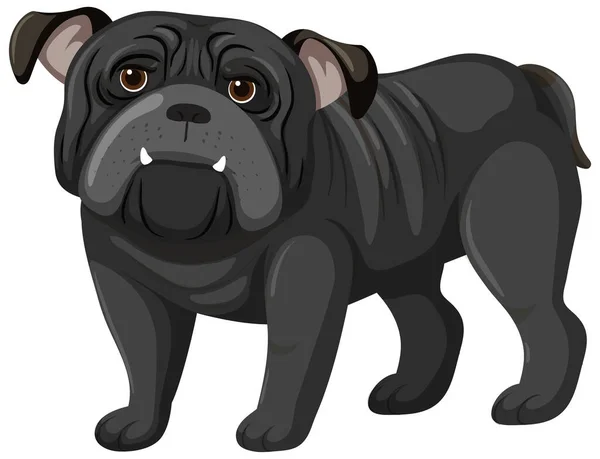 Black Boxer Cartoon Stil Auf Weißem Hintergrund Illustration — Stockvektor