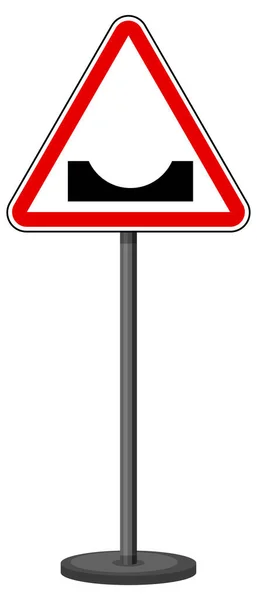 Κόκκινο Σήμα Κυκλοφορίας Λευκό Φόντο Εικονογράφηση — Διανυσματικό Αρχείο