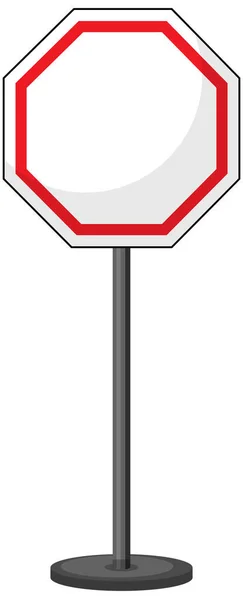 Rood Verkeersbord Witte Achtergrond Illustratie — Stockvector