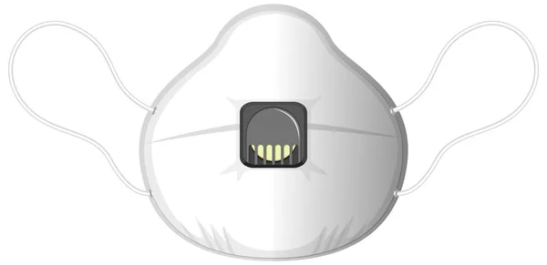Masque Médical Isolé Sur Fond Blanc Illustration — Image vectorielle