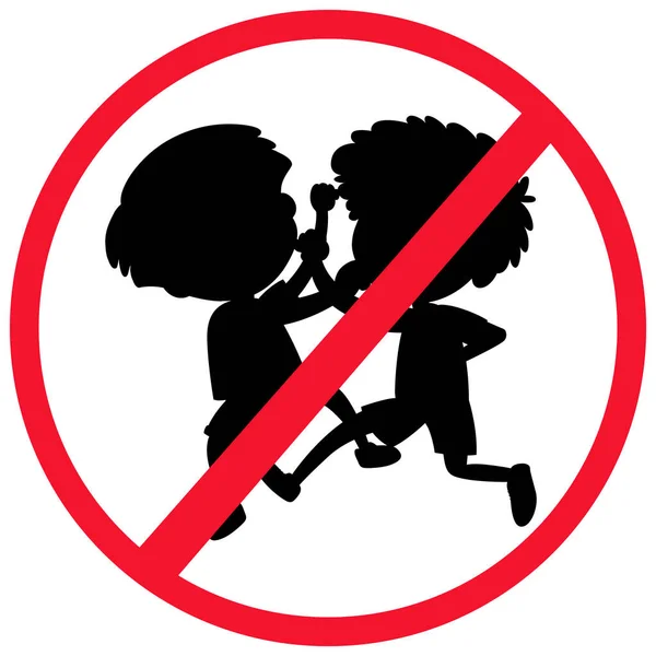 Stop Abus Signe Sur Fond Blanc Illustration — Image vectorielle