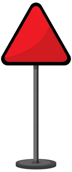 Rood Verkeersbord Witte Achtergrond Illustratie — Stockvector