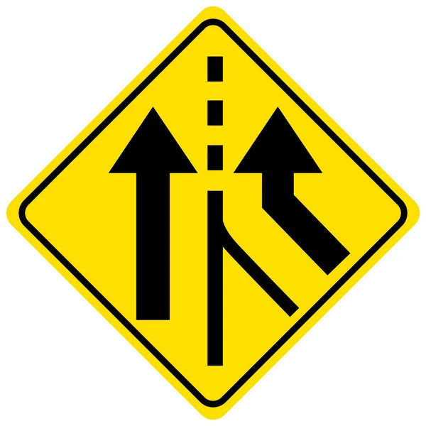 Panneau Signalisation Jaune Sur Fond Blanc Illustration — Image vectorielle