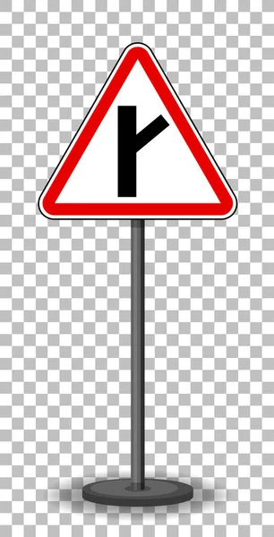 Red Traffic Sign Transparent Background Illustration — Stock Vector