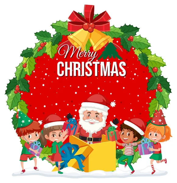 Isolated Merry Christmas Banner Illustration — Stock Vector