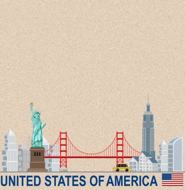 New York illüstrasyon tarihi Özgürlük Anıtı 'nın olduğu boş bir kartpostal.