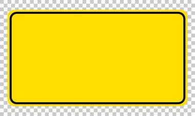 Saydam arkaplan illüstrasyonunda sarı trafik uyarısı işareti