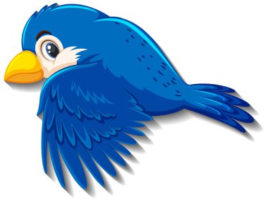 Şirin mavi kuş çizgi film karakteri çizimi