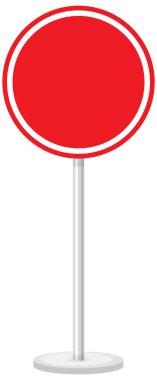 Beyaz arkaplan resimlerinde kırmızı trafik işareti