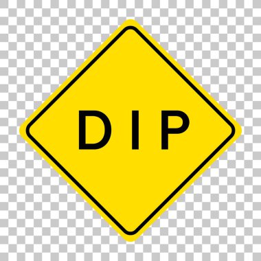 Saydam arkaplan illüstrasyonunda sarı trafik uyarısı işareti