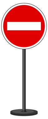 Beyaz arkaplan resimlerinde kırmızı trafik işareti