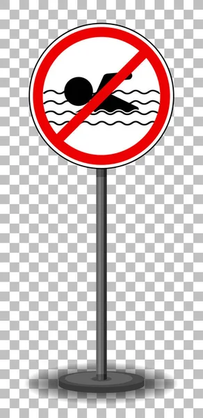 Δεν Πινακίδα Κολύμπι Περίπτερο Απομονώνονται Διαφανές Φόντο Εικονογράφηση — Διανυσματικό Αρχείο