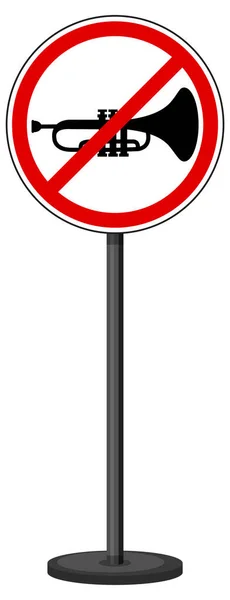 Red Traffic Sign White Background Illustration — Stock Vector