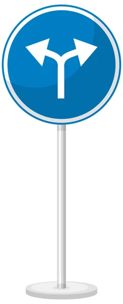白色背景图上的蓝色交通标志 — 图库矢量图片