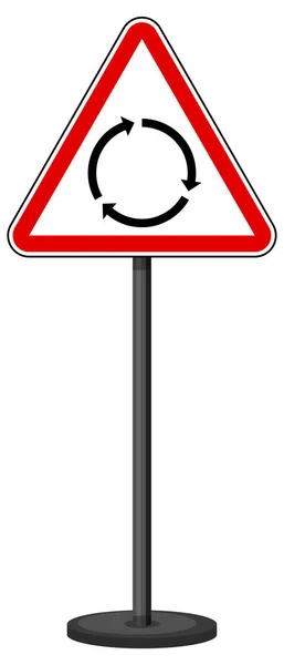 Rood Verkeersbord Witte Achtergrond Illustratie — Stockvector