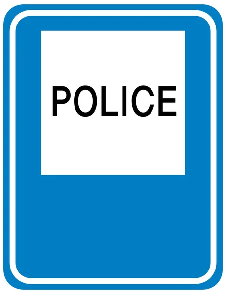 白色背景图上孤立的警察路标 — 图库矢量图片