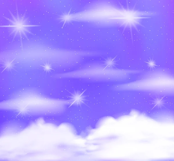 Magic Fairy Tale Pastel Sky Background Illustration — Stock Vector